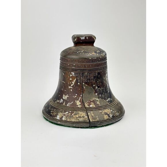 Antique McCarty Nash Motor Co. AJAX Cars Advertising Liberty Bell Paperweight DL - Picture 1 of 7